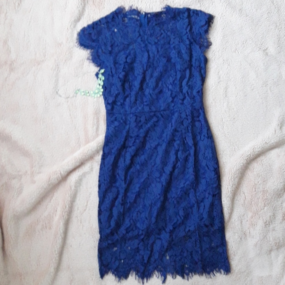 Lace navy dress